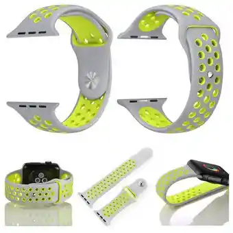 Manilla Nike Apple Watch | Smartwatch 42mm/44mm/45mm/49mm *gris Con Verde*