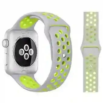 Manilla Nike Apple Watch | Smartwatch 42mm/44mm/45mm/49mm *gris Con Verde*