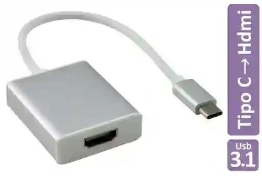 Adaptador Tipo C A Hdmi Cable Convertidor Usb 3.1 Mac Computador Pc
