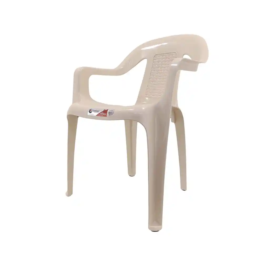 Silla Plastica Con Brazos Resistente A La Lluvia Y El Sol