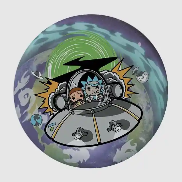 Rick And Morty Nave Tipo Pop Botón Pinback