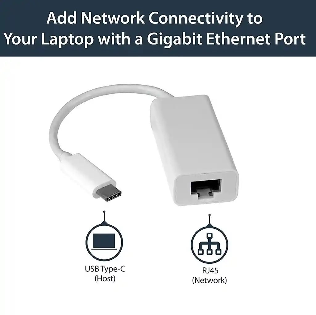 Adaptador Usb Tipo C A Rj45 Cable Wifi Ethernet Red Lan Internet Computador Mac