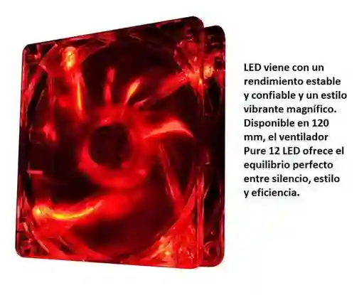 Ventilador Thermal Take Cl-f019 Trasparente Led Red