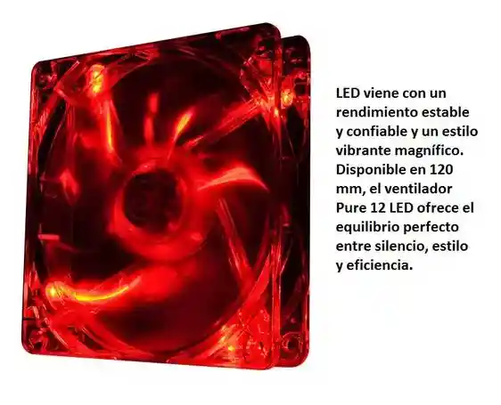 Ventilador Thermal Take Cl-f019 Trasparente Led Red