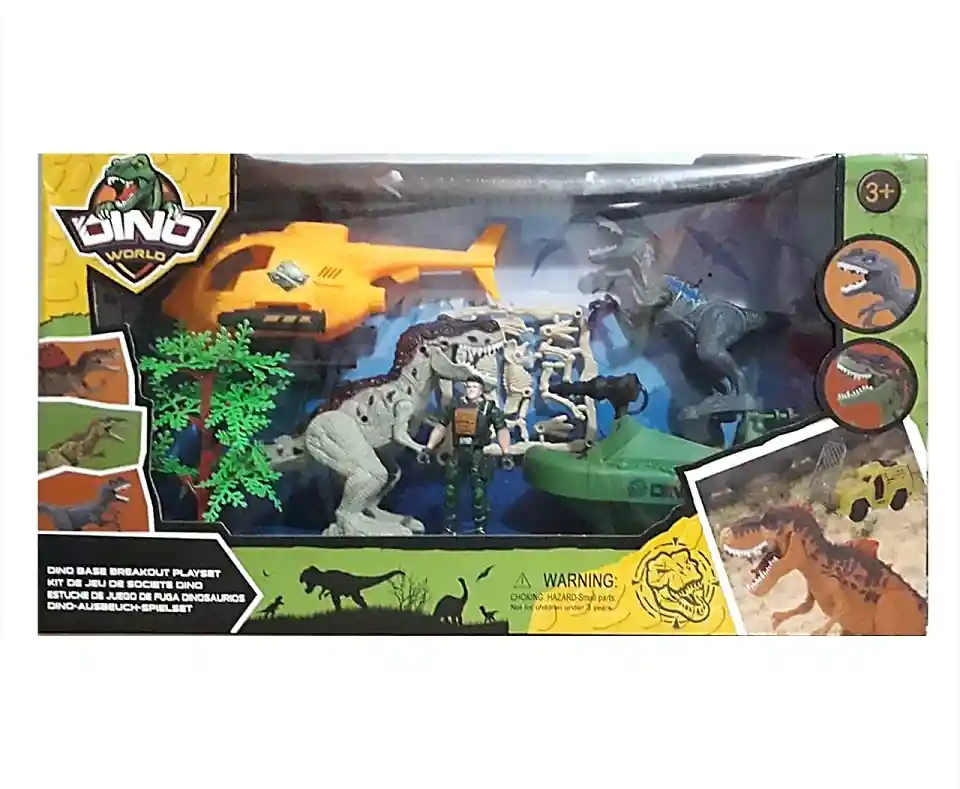 Juguete Set Dinosaurios Con Vehiculos Y Soldados De Guerra Ref F3105-23