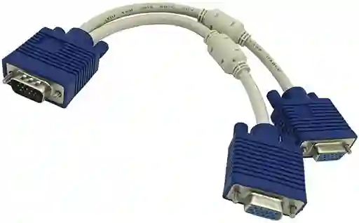 Cable Vga-vga En Y Para Conector Dos Monitores