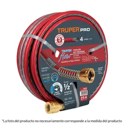  Manguera 1/2" Super Re Forza Da 4 Capas 20 M Conexiones Metal 