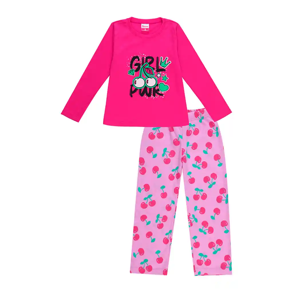 Pijama Niña Anita Fucsia Medio Talla 08