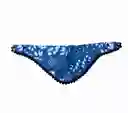 Pañoleta Navideña Azul Doble Faz Talla S