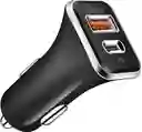 Cargador Carro Carga Rapida Usb Tipo C Samsung Huawei Qc 4.0