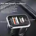 Cargador Carro Carga Rapida Usb Tipo C Samsung Huawei Qc 4.0
