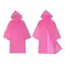 Impermeable Para Niños Rosado Poncho De Lluvia Con Capucha Camping