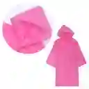 Impermeable Para Niños Rosado Poncho De Lluvia Con Capucha Camping