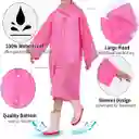 Impermeable Para Niños Rosado Poncho De Lluvia Con Capucha Camping