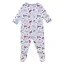 Pijama Bebé Enteriza Bunny Estampado Niño Azul Jaspe Talla 18-24 Meses