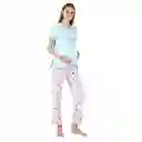 Pijama Materna Micaela Azul Celeste Talla S