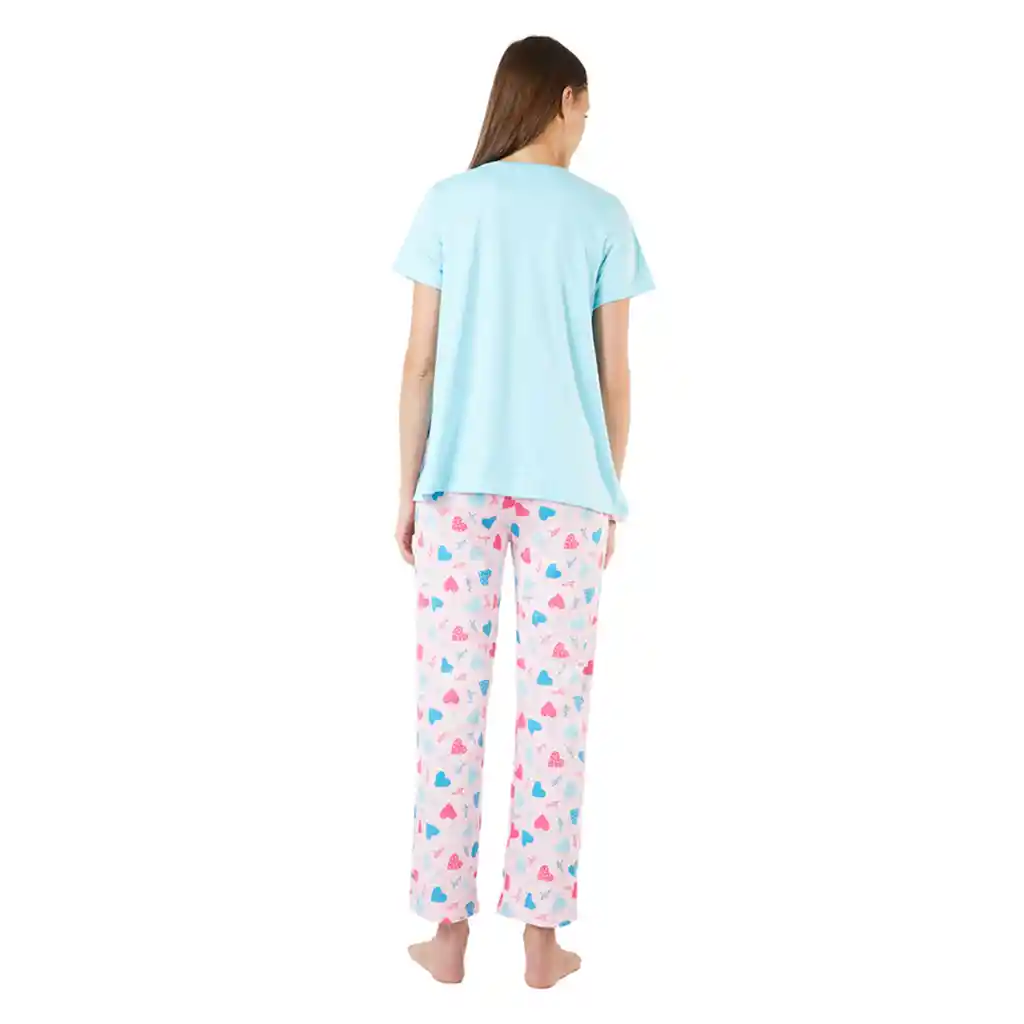 Pijama Materna Micaela Azul Celeste Talla S