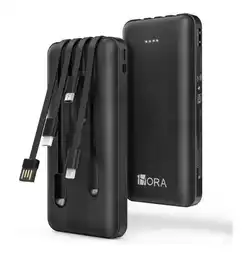 Power Bank Batería Portátil 10000mah 4 Cables 1hora Gar148