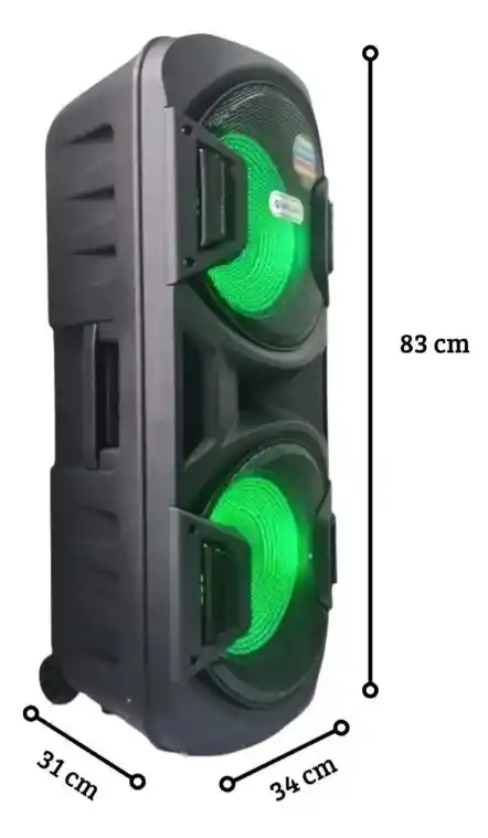 Parlante 12 Pulgadas Super Potente Luz Rgb 500w Rms