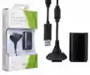 Kit Carga Y Juega Xbox 360 Juega 35 Horas Batería Cable Control Xbox Mando