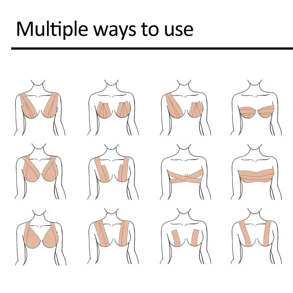 Cinta Cubre Pezón 5 Metros Push Up Adhesiva Cubrepezon Invisible Senos Pezones