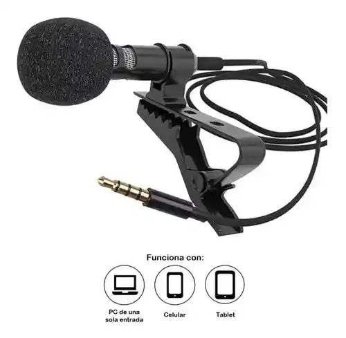 Micrófono De Solapa Para Celular Entrada 3.5 Mm