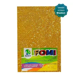 Foami 1/8 Escarchado Amarillo Paquete *10