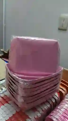 Platos Para Torta De Cartón Color Rosado Medio X12