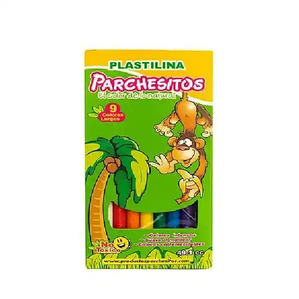 Plastilina Parchesitos X9 Colores Larga