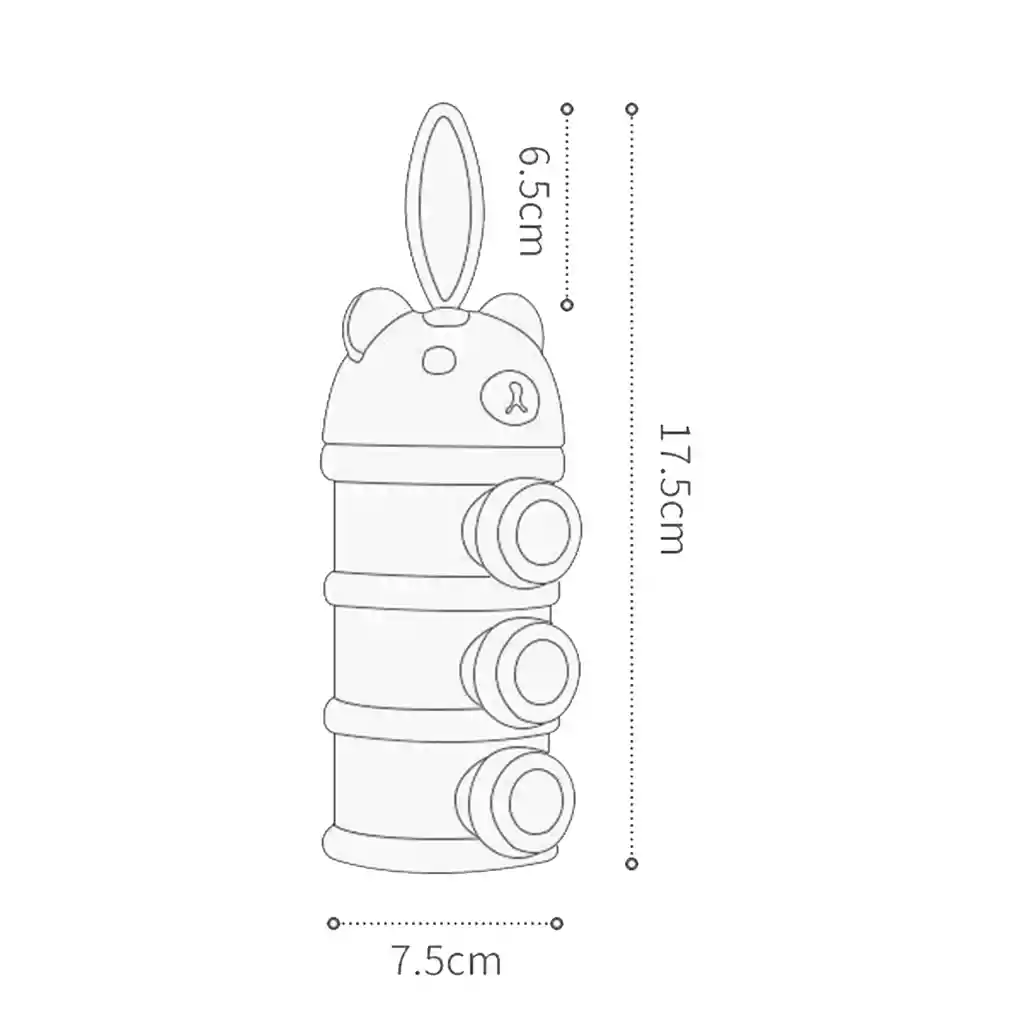 Dispensador Portaleche En Polvo Niño 3 Compartimentos