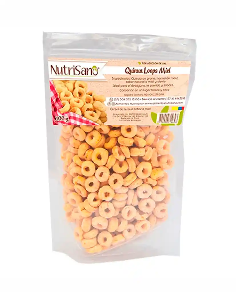 Nutrisano Cereal Quinua Loops Miel100 Gr