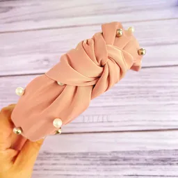 Diadema Rosada Con Perlas