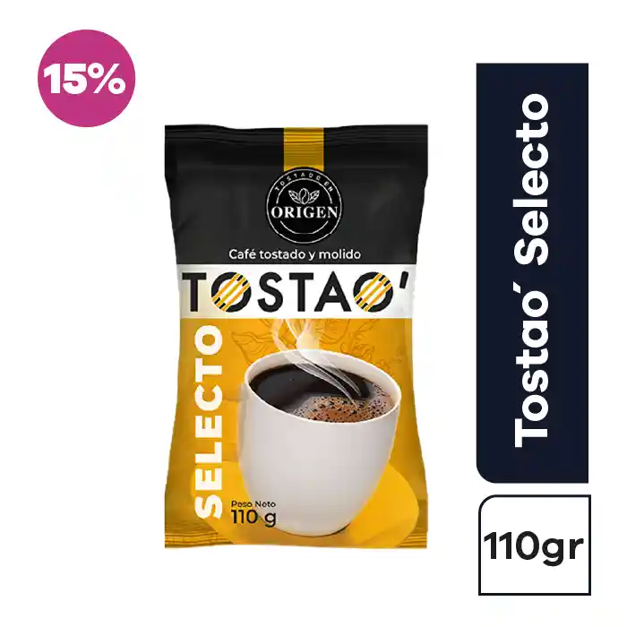 Café Tostao´ Selecto Molido 110g X1und