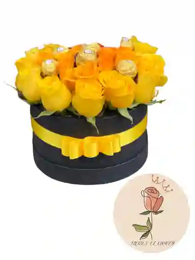 Rosas Amarillas Y Chcolates Floriencienta. Con Sus Flores Amarillas