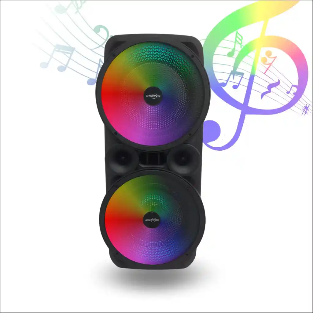 Parlante Doble Bocina Rgb Potente Bluetooth Recargable