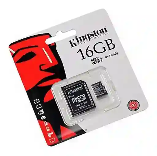 Memoria Micro Sd Kingston 16gb Clase 10 + Adaptador Sd