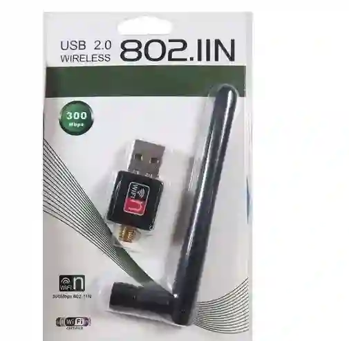Adaptador Wifi Usb 300mbps Antena 802.iin 802-1 Wireless