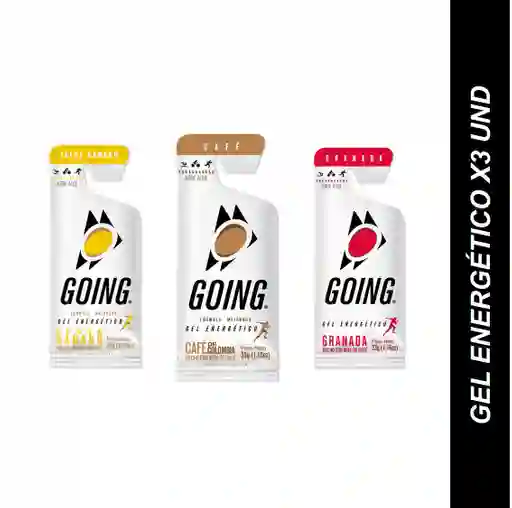 Gel Energético Con Cafeína X3 Und (granada - Guayaba - Café)