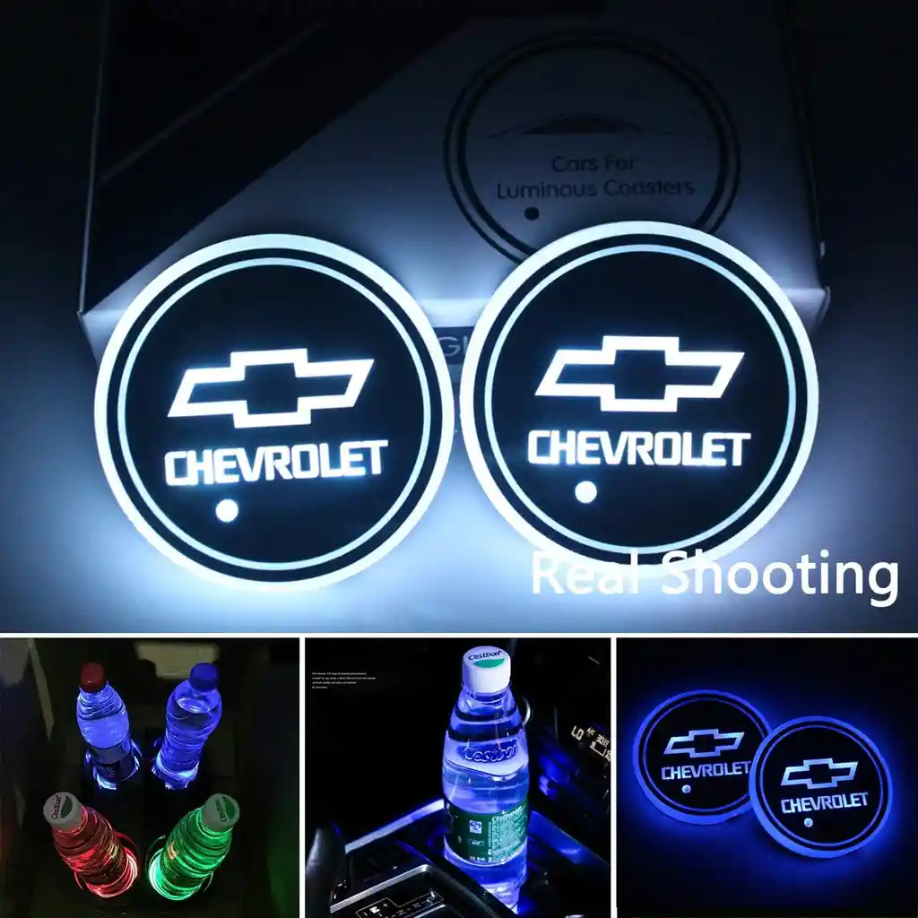 2 Portavasos Con Luces Led Para Automóvil,