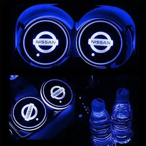 2 Luces Led Para Portavasos De Coche