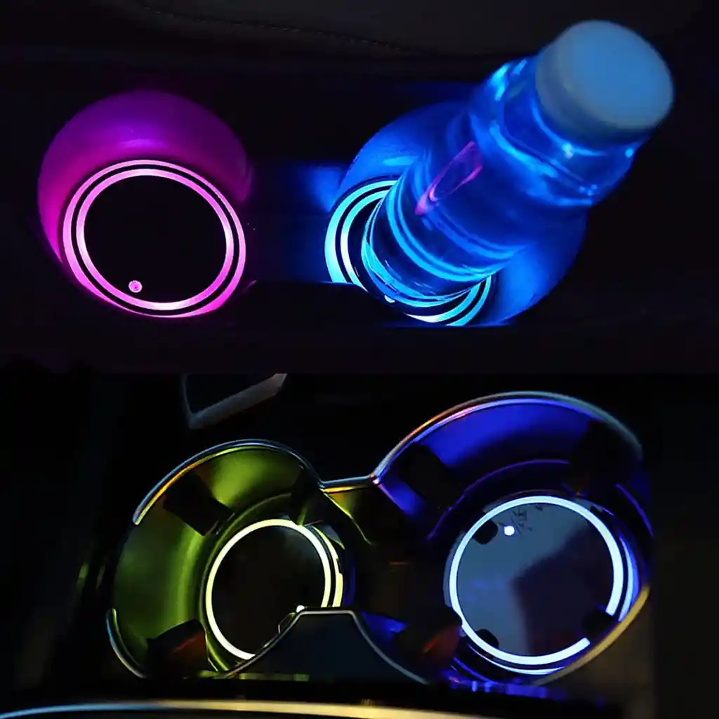 2 Luces Led Para Portavasos De Coche Para Honda, 7 Co