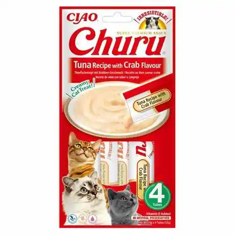 Churu Snack Para Gato Atun Y Cangrejo X 4und