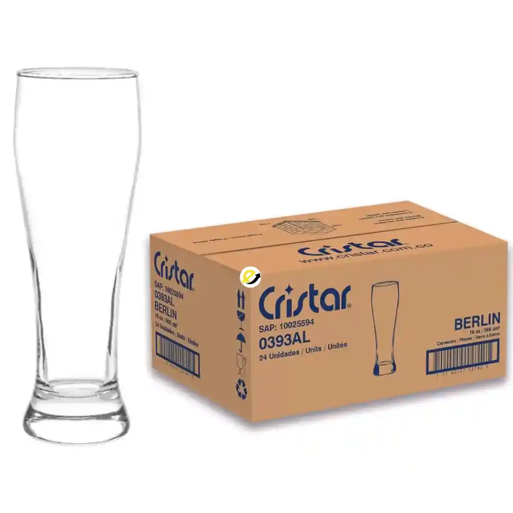 Vaso Berlín Cristar X24 Unidades