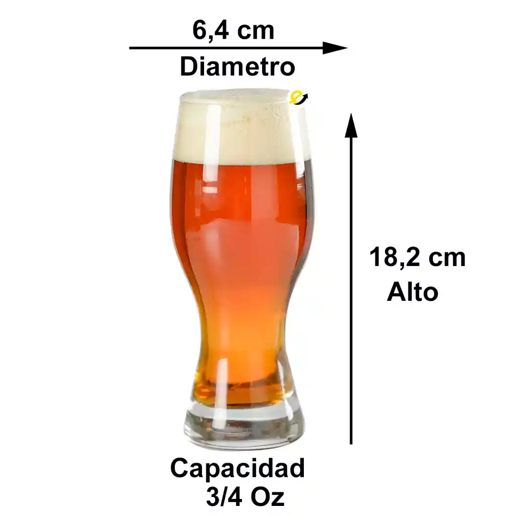 Vaso Munich Cervecero Cristar X36 Unidades