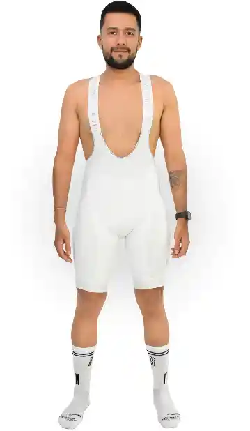 Licra Corta Hombre Todo Blanco Pro 2022 Talla S