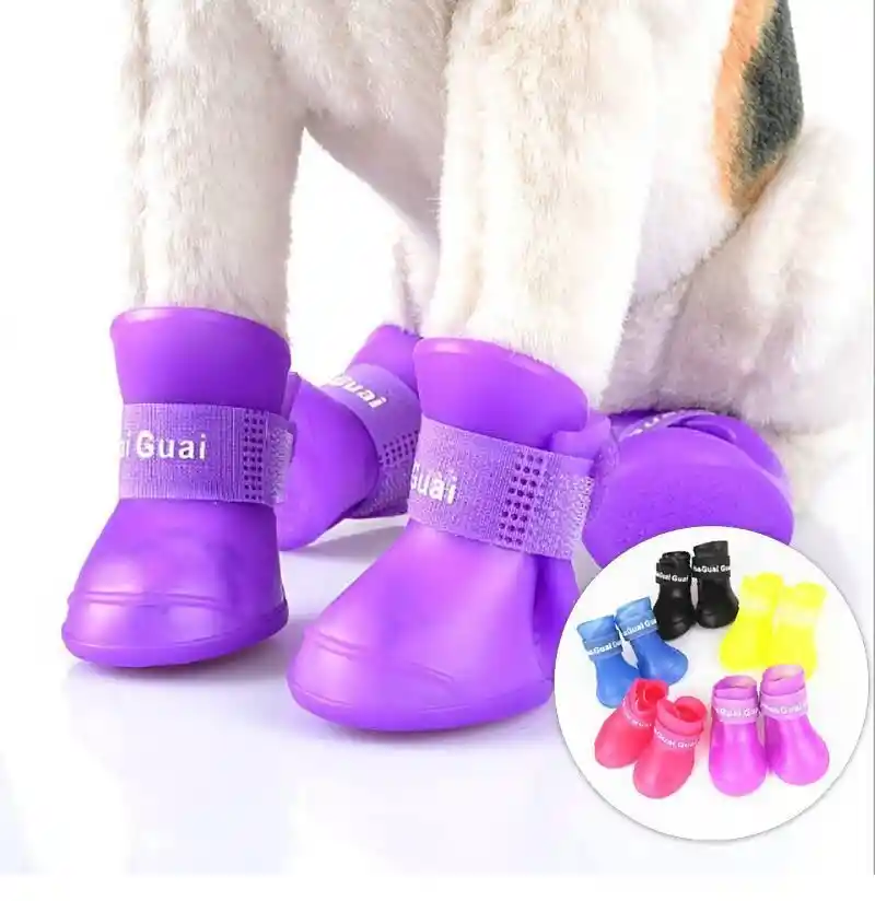 Zapatos Impermeables Para Mascotas De Silicona