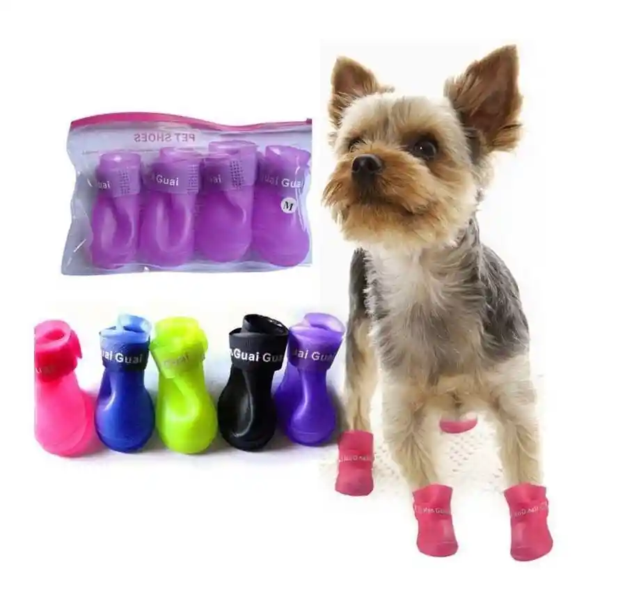 Zapatos Impermeables Para Mascotas De Silicona