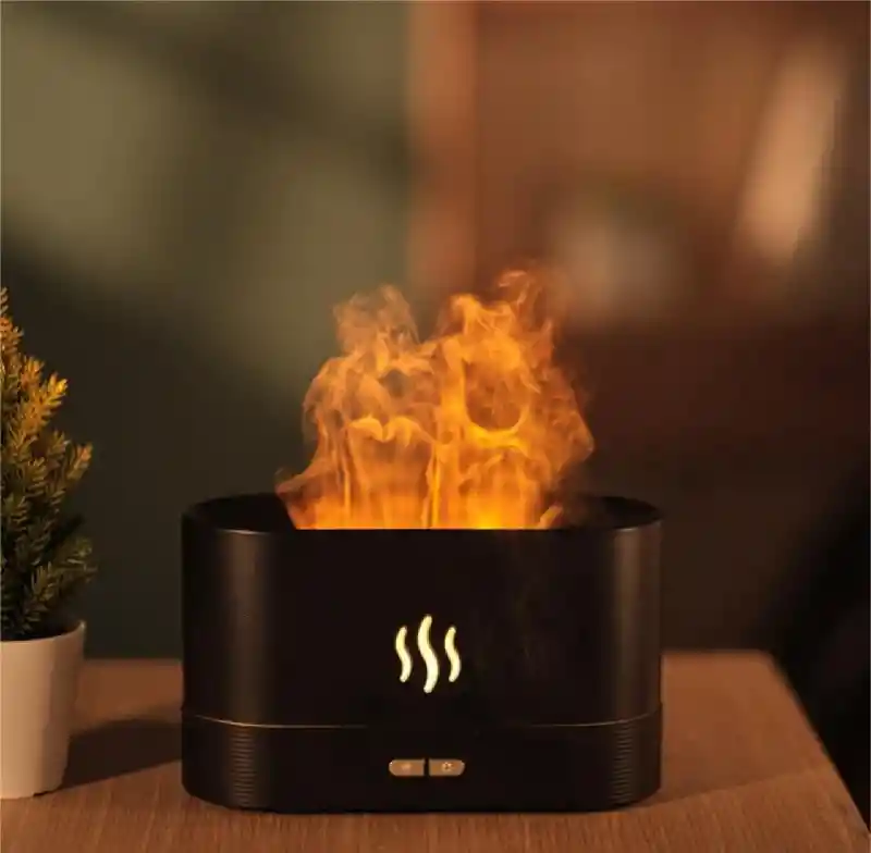 Humidificador De Niebla, Luz Nocturna De Llama Silenciosa