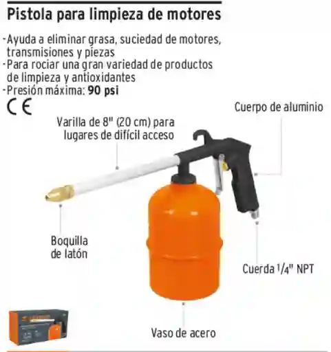 Pistola De Aire Para Limpieza De Motores