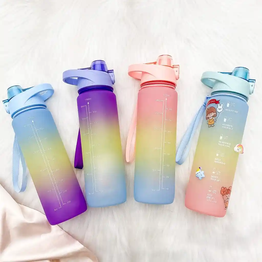 Termo Botella Para Bebidas Frias O Calientes De Colores Con Sticker